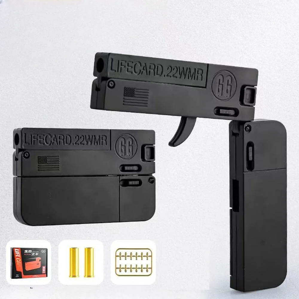 Tarjeta de vida, pistola de juguete, Mini pistola de juguete para niño, aspecto de pistola pequeña, edad Real, más de 8 años, regalo de cumpleaños, tienda de envío directo