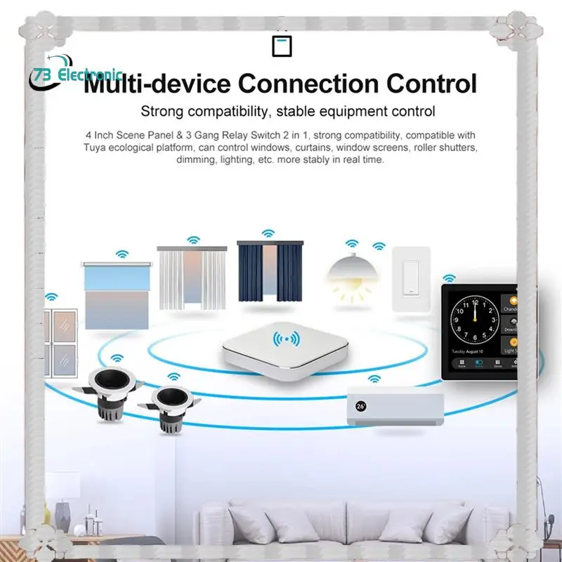 

24-часовая доставка 2X Tuya T3E Панельный переключатель Сенсорная панель Панель управления ЕС Умный переключатель панели управления Zigbee Умный дом Настенный светильник Swi
