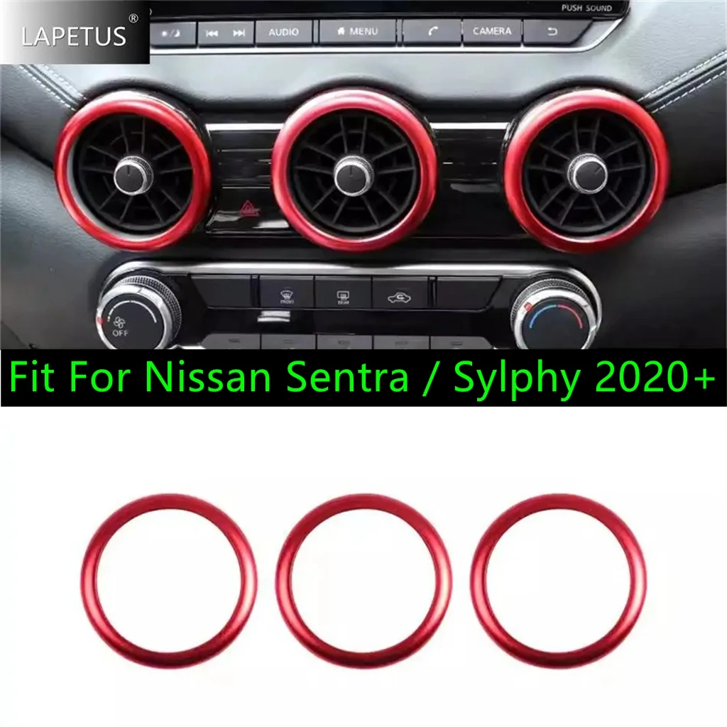 

Auto Accessories Dashboard Central AC Air Conditioning Outlet Vent Decor Ring Cover Trim For Nissan Sentra / Sylphy 2020 - 2024