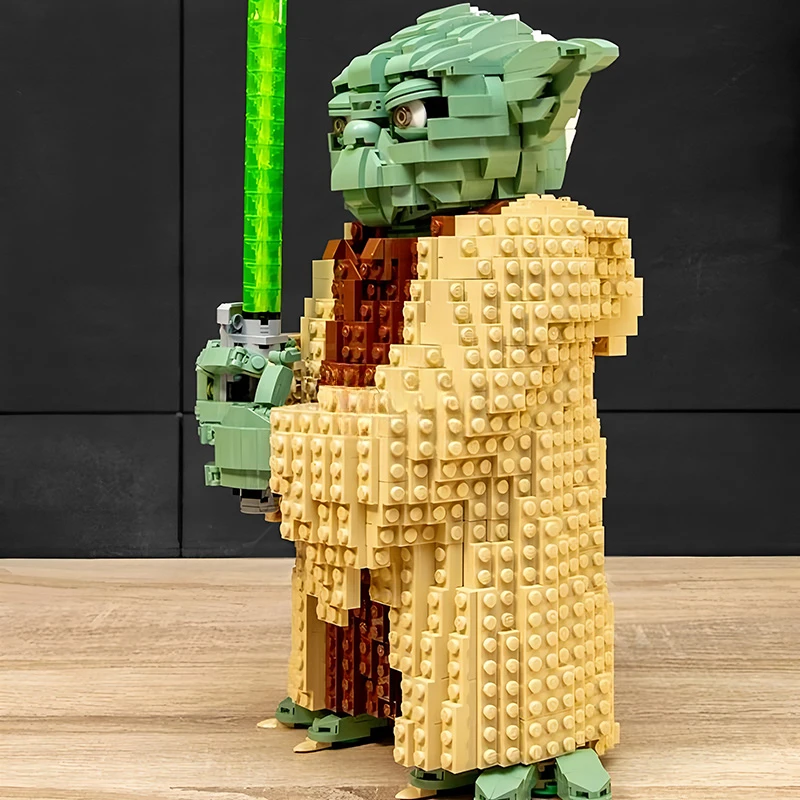 1771 Uds. Modelo creativo Yoda Master bloques de construcción con espada ligera ladrillos de construcción juguete para regalo para niños adultos