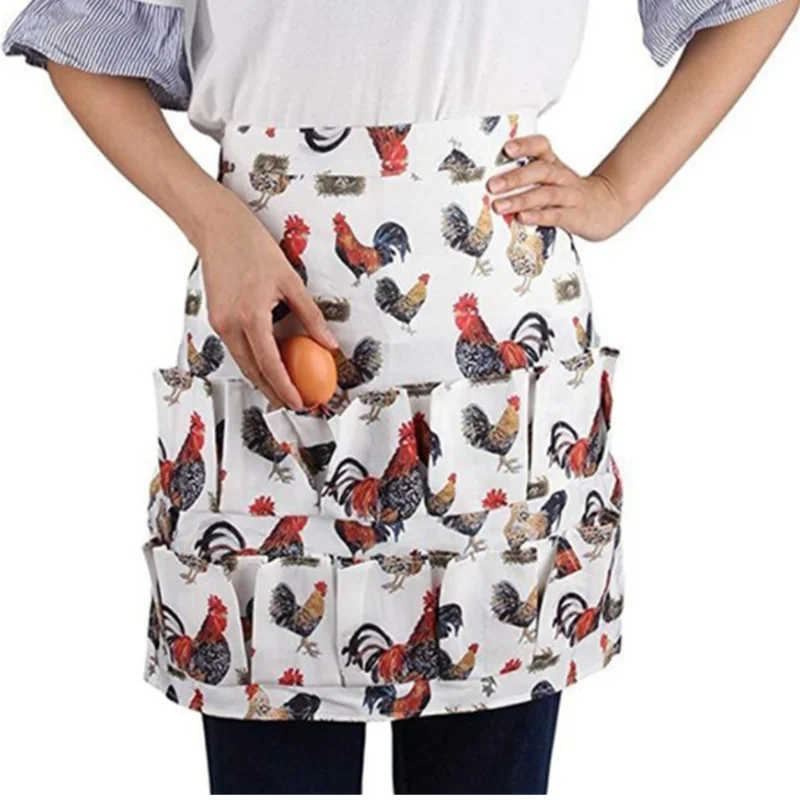 Pockets Egg Collecting Harvest Apron Chicken Farm Work Aprons Carry Duck Goose Egg Collecting Farm Apron Kitchen Garden Aprons