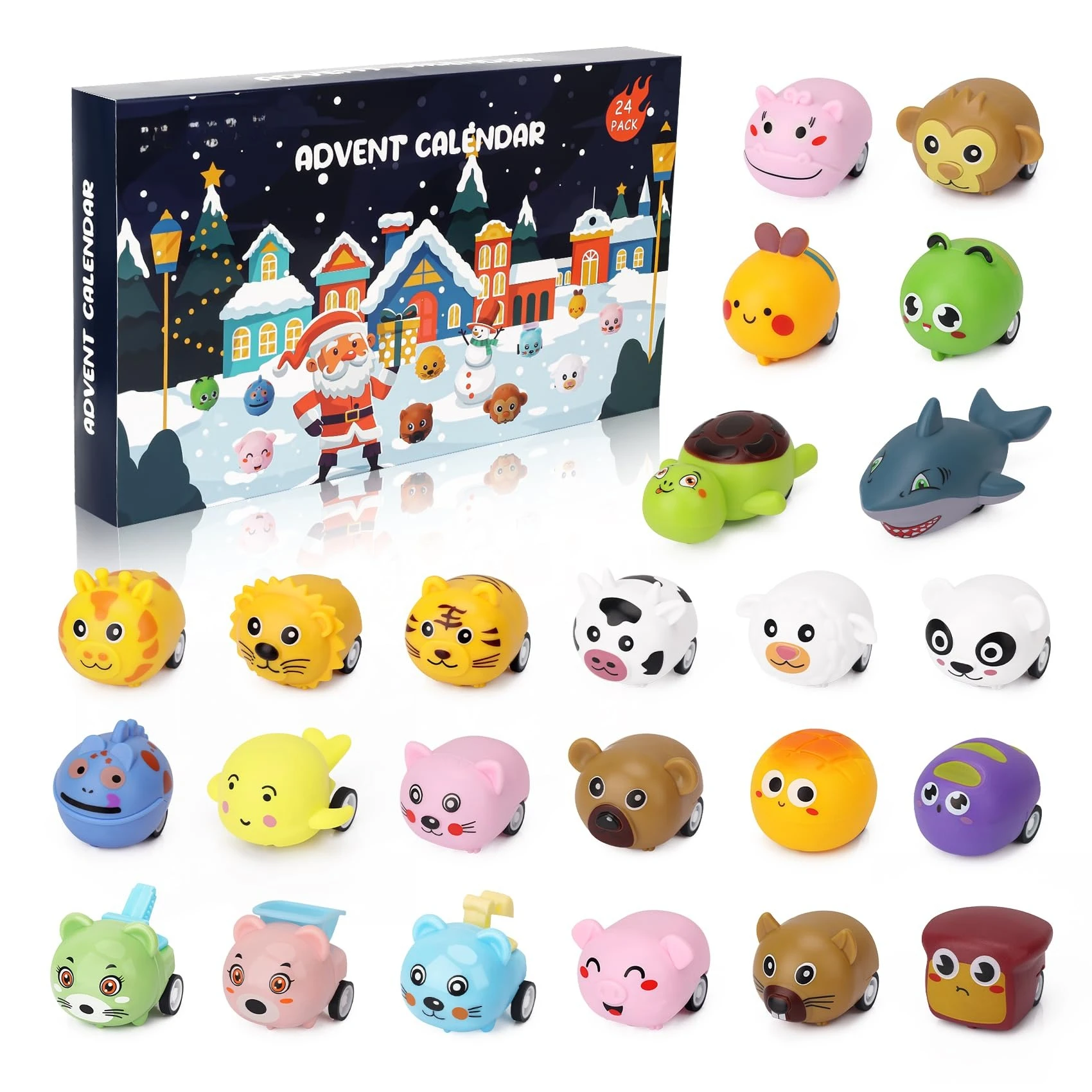 

Advent Calendar 2025 for Kids 24 Days Xmas Countdown Calendar with Pull-back Car Stocking Stuffers Birthday Xmas Gift for Boys