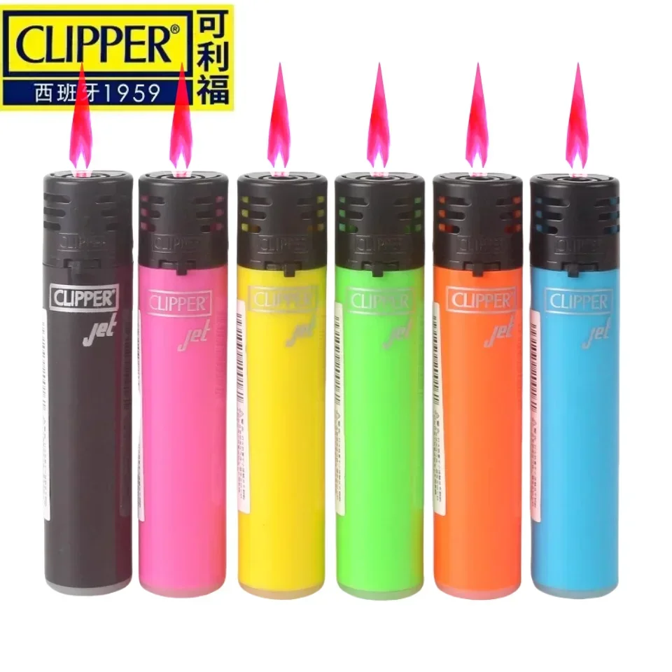 Spanish Clipper Durable Inflatable Windproof Lighter Pink Flame Jet Butane Torch Lighter Multi functional Igniter Men\'s Gifts