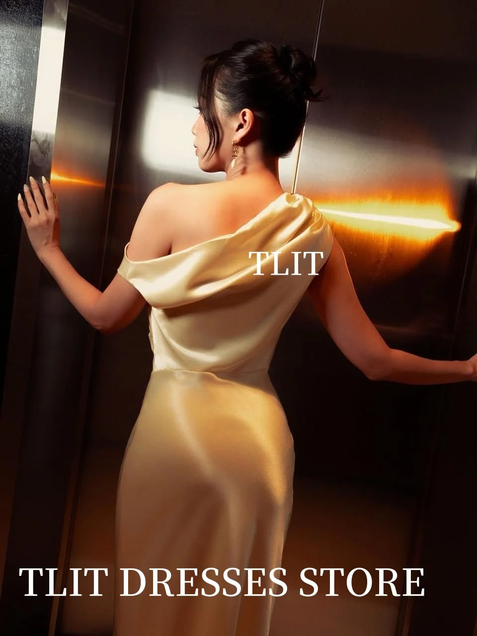 فساتين سهرة أنيقة بحورية البحر على شكل حرير من TLIT فساتين حفلات بدون حمالات فساتين حفلات مخصصة مخصصة فيستدوس دي فييستا #4