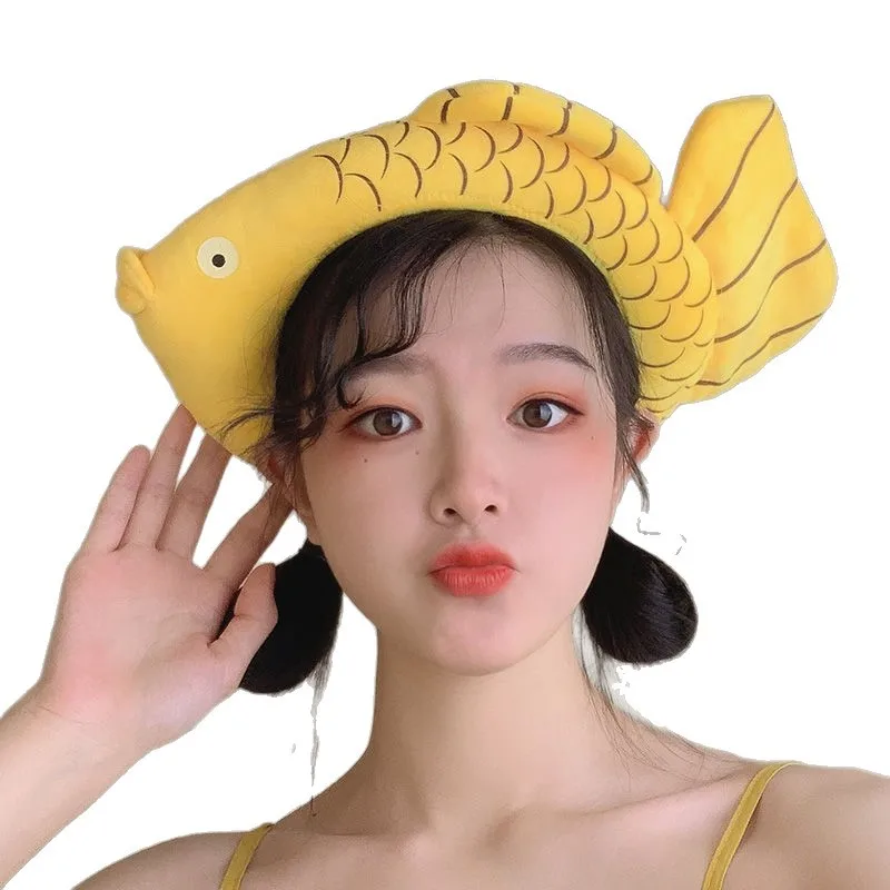 1pcs Cartoon Animal Hair Bands Dragon Yellow Fish Headband Cute Quirky Headwear