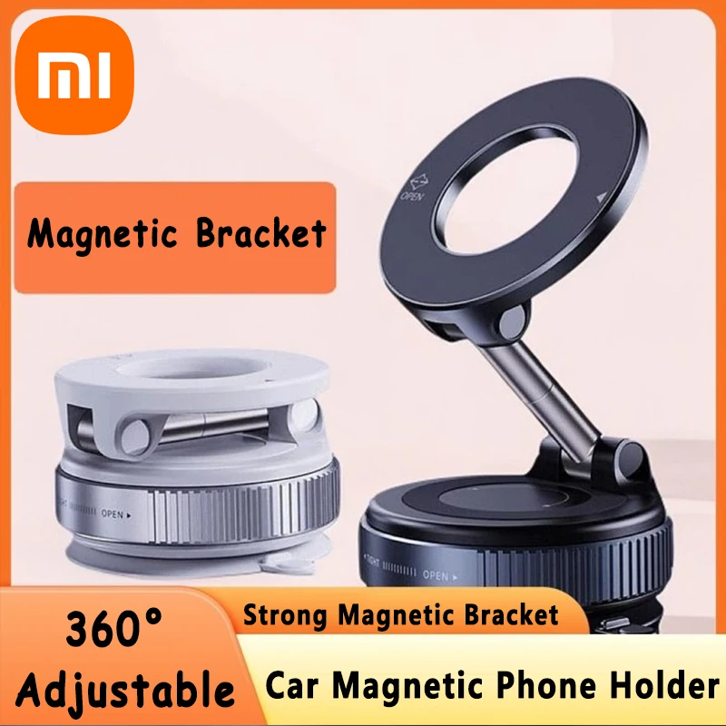 حامل الهاتف الخليوي Xiaomi K007 360 °   دوران السيارة جبل الكهربائية فراغ المغناطيسي طوي حامل شفط قوي للبث المباشر