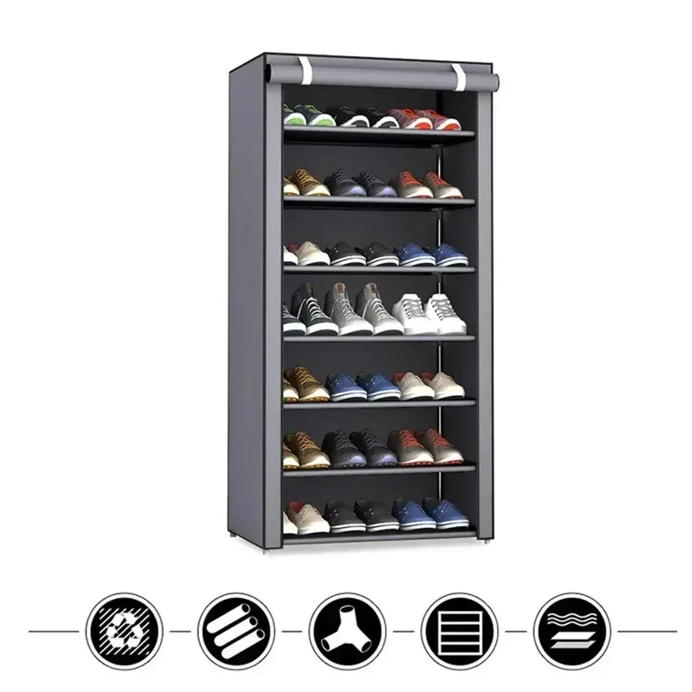 Multilayer Shoe Rack Organizer Nonwoven Fabric Hallway Entryway Stand Holder Space Saving Cabinet Home Furniture Dustproof Shelf