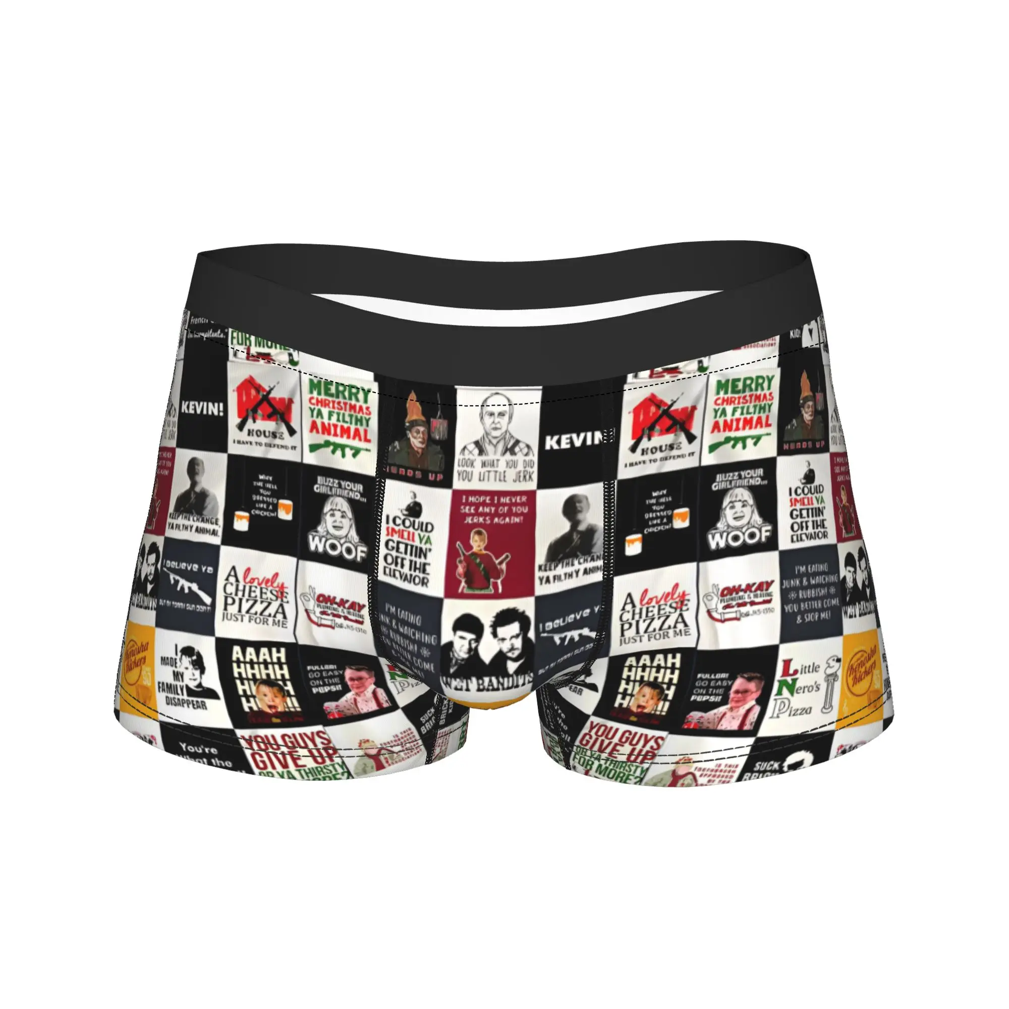 

Hot Boxer Home Alone TV Series Collage Shorts Panties Briefs Men's Underwear Kevin Macaulay Culkin Soft Underpants Homme M-XXL