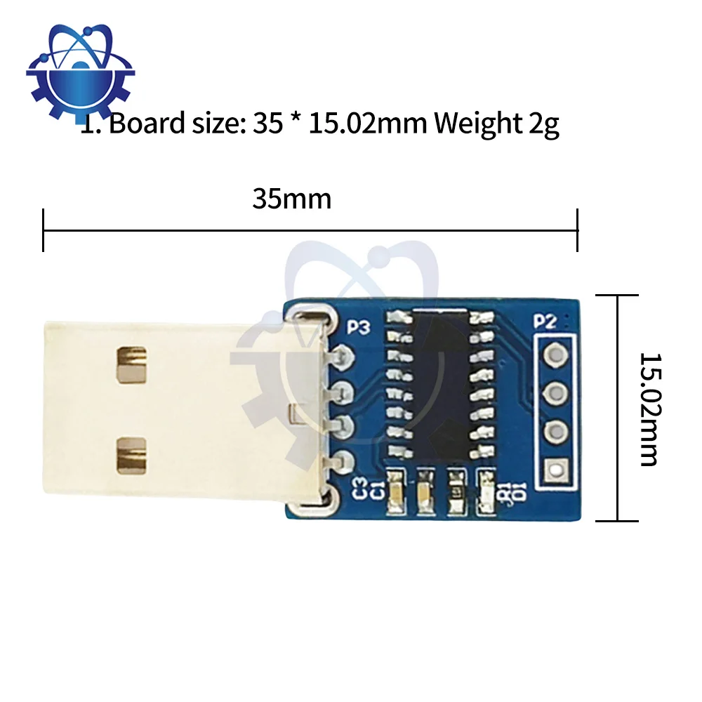 CH9329 Module UART/TTL Serial Port USB HID Full Keyboard Mouse Driver-Free Game Development Box 12Mbps Transmission for Arduino