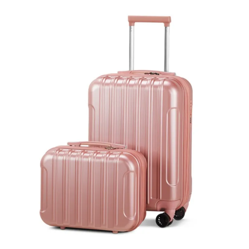 Suitcase Two-piece Set 360° Silent Spinner Wheels Classic Color Business Travel Luggage