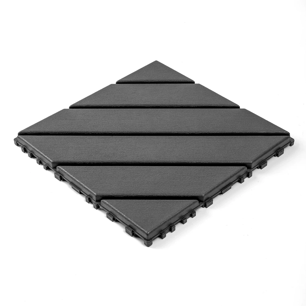 Plastic vergrendelbare terrastegels, 44 stuks, 30x30 cm vierkant, waterdicht voor buiten, geschikt voor buiten en binnen, voor aan het zwembad, balkon en achtertuin