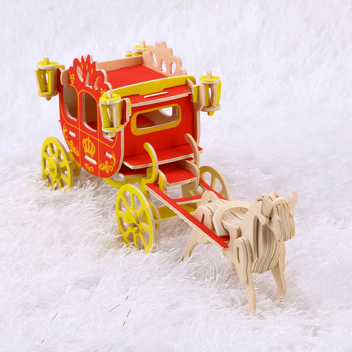 

3 Carriage Puzzle Jigsaws Decoration Three-dimensional Educational Puzzles