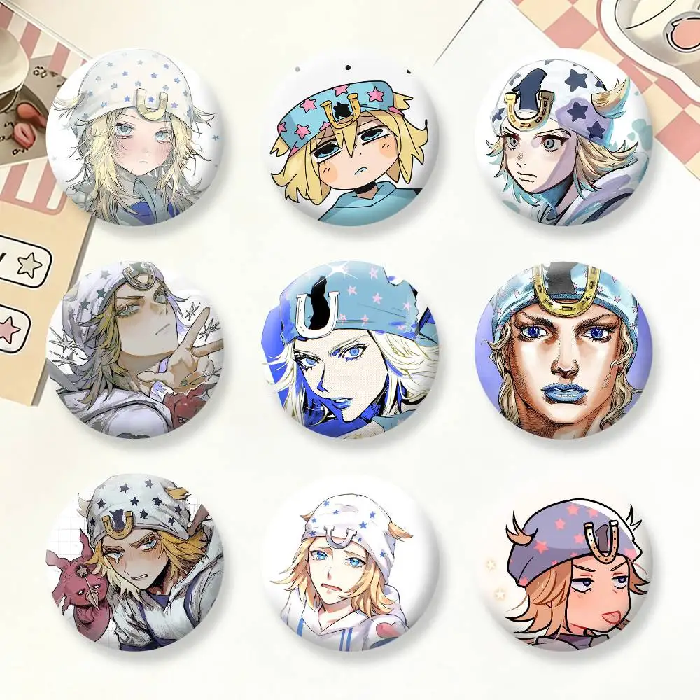 J-Johnny J-Joestar J-Jojo Brooches Cartoon Badge Pins Backpack Hat Accessories Friend Gift