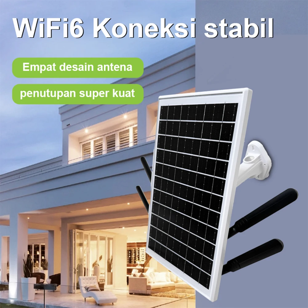 Solar Powered 4G LTE WiFi Router 15W 25600mAh Outdoor Wireless Router with SIM Card Slot IP66 Waterproof WiFi Hotspot