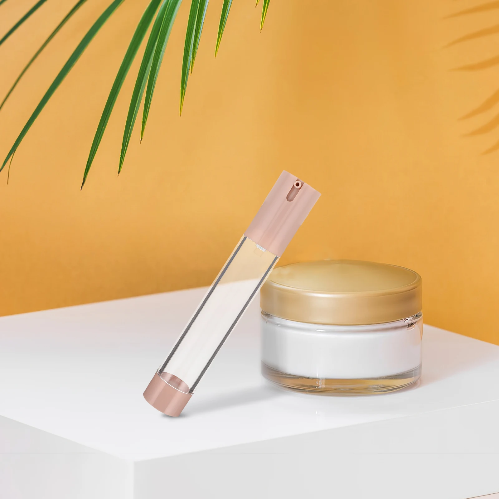 

Travel Vacuum Bottle Airless Pump Metal Eye Cream Stick Lotion Container Empty Makeup Containers Lip Gloss Mini Bottles