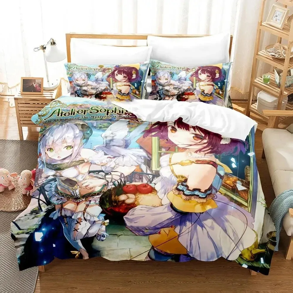 3D Print Anime Atelier Sophie Bedding Set Duvet Cover Bed Set Quilt Cover Pillowcase Comforter king Queen Size