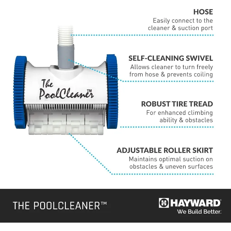 

Hayward W3PVS20JST Poolvergnuegen Suction Pool Cleaner for In-Ground Pools up to 16 x 32 ft. (Automatic Pool Vaccum)