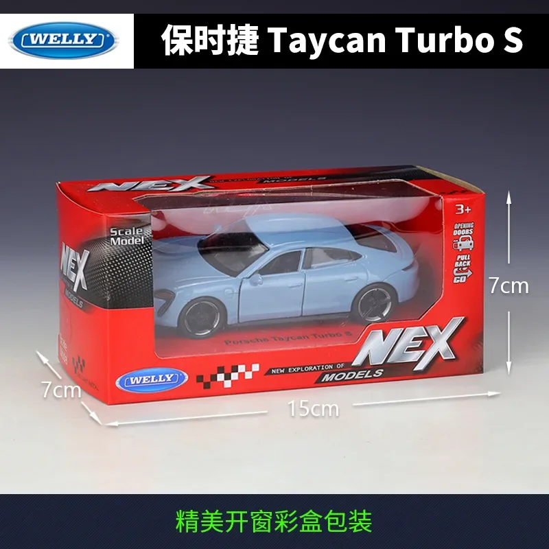 High Simulation 1:36 Porsche Taycan Turbo S Alloy Car Model Diecast Toy Vehicle Car Toy Collection Gift