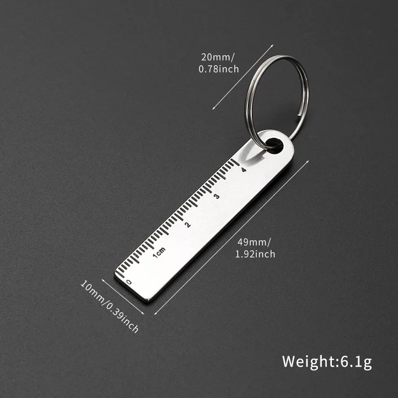 New Mini Ruler - Compact Pendant Ornament - Home Portable Measuring Tool - Small Keychain Ruler