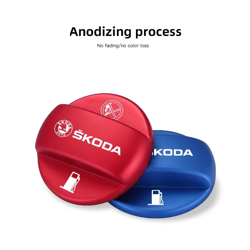 Car Fuel Filler Door Cover Fuel Tank Gas Caps Accessories For Skoda Octavia Kodiaq Enyaq iV Kamiq Scala Superb Fabia Rapid Karoq