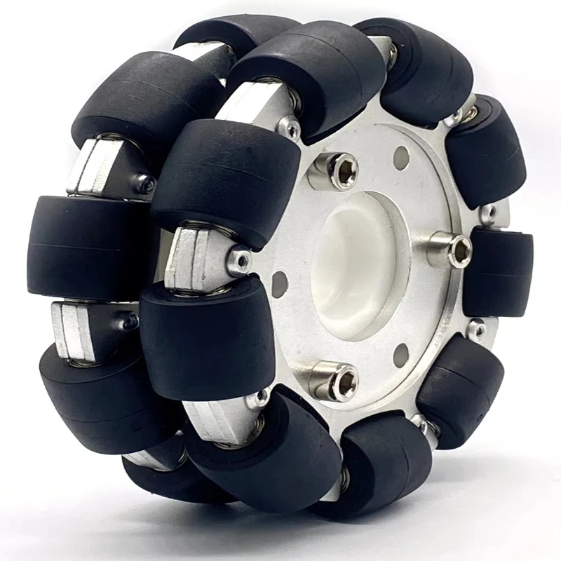 

100Mm 4 inch dual aluminum omnidirectional wheels 30KG load capacity 18 bearing rollers 14054
