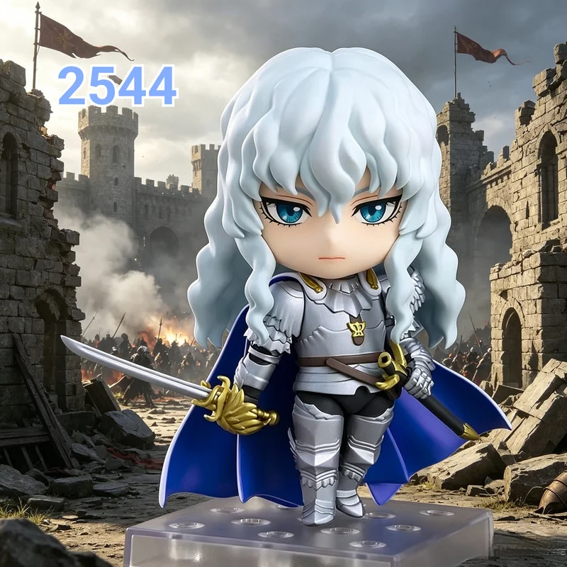 2026 Neu Heißer Q-Version Berserk 2544 Griffith Bewegliche Gesichtswechsel-Figur Sammlerstück Desktop-Ornament Anime Action-Puppe Spielzeug Geschenke