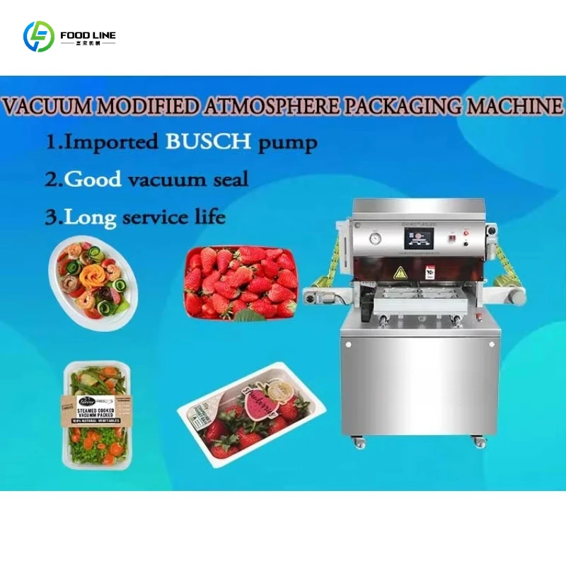 FL Automatic Modified Atmosphere Vacuum Sealer, Food Freshness Packer for Beef Chunks, Shop Tool with Roll Film