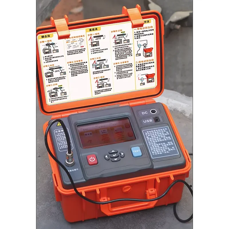 YC104 Multi-Function Cable Identifier 6 Directional Frequency 20 Cable Calibration 0.2% Accuracy IP67 10W Clamp Transmitter
