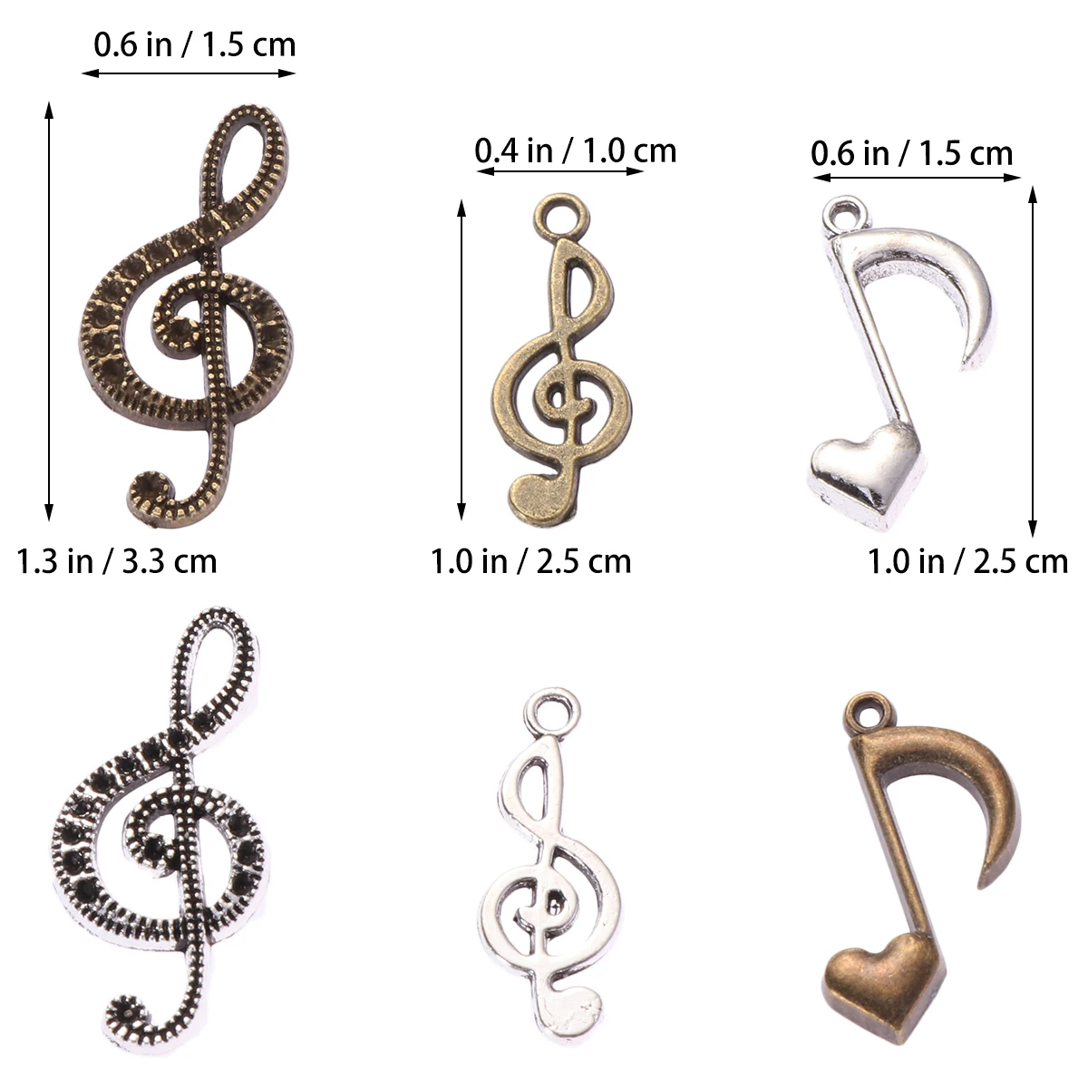 

60 Pcs Alloy Pendant Set Unique Shape for Jewelry Making DIY Charms Bracelet Earrings Necklace Accessories Bronze