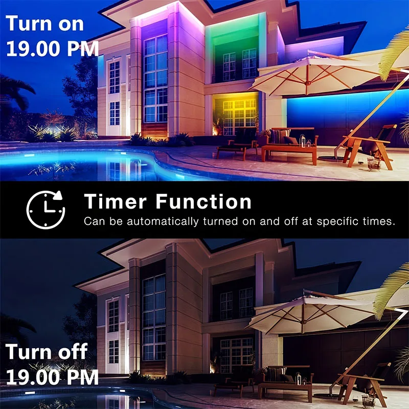 1/2/3/4/5M RGB Neon LED Strip Music Sync Power Bluetooth App Remote Control Waterproof Flexible Ribbon Neon Light for Home Decor