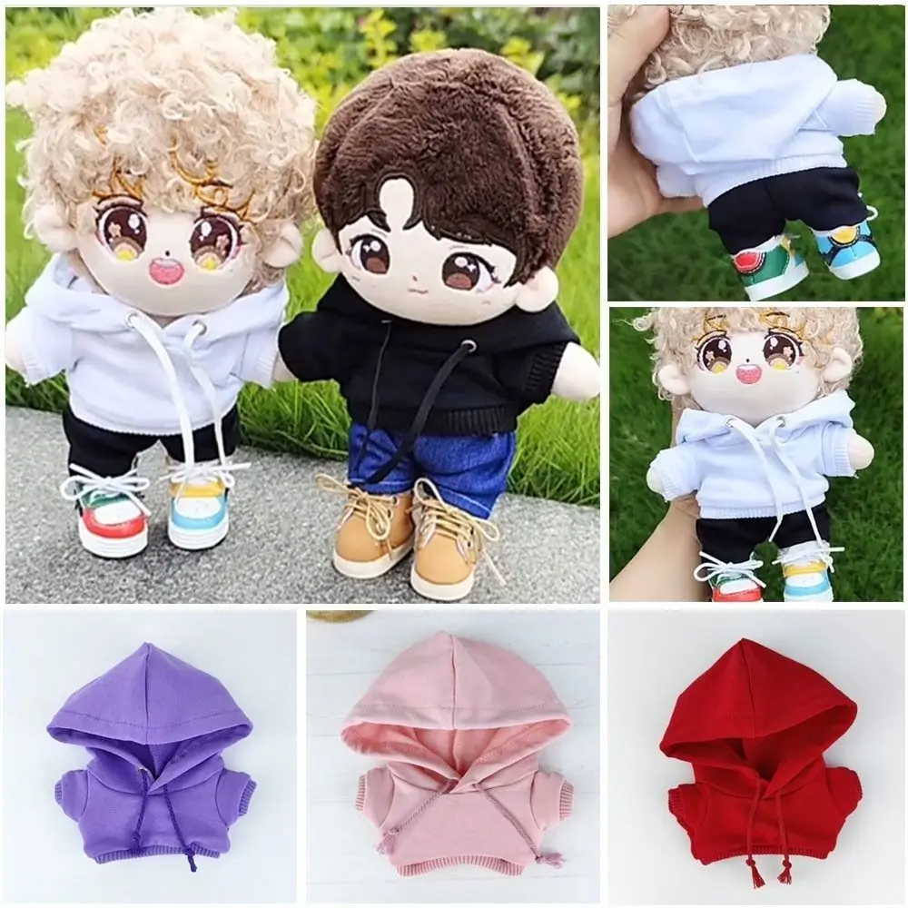 

High Quality Casual Wear Handmade Hoodies Cute 18 Colors Fashion Clothes Kids Toys Sweatshirt Outfits for 10cm Cotton Dolls