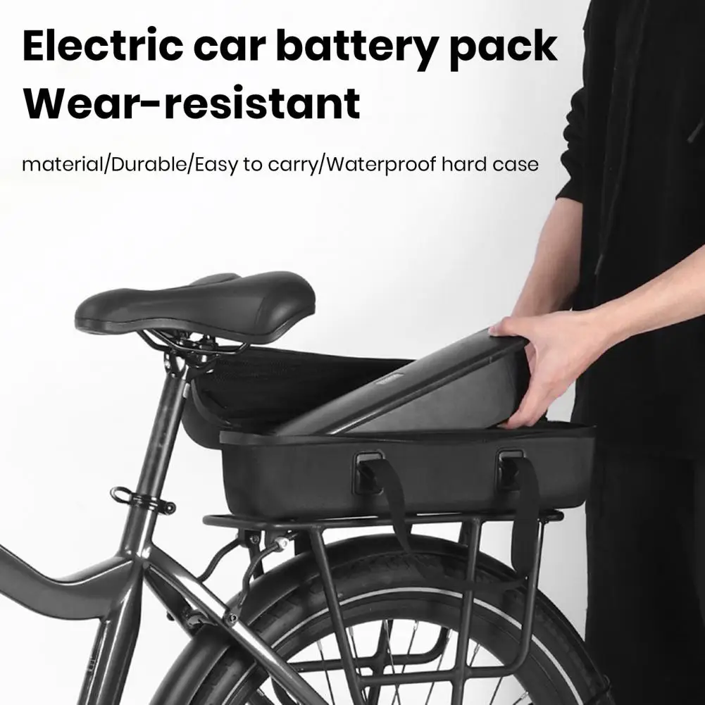 Durable Waterproof E-bike Battery Storage Bag Impact Resistant Large Capacity Suitcase for Electric Bicycle Accessories