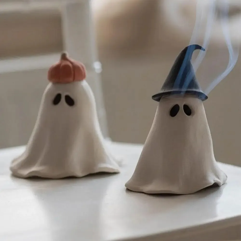 Smog Holder Scents Burner Decorative Figurine Witch Hat Waterfall Burner Small Incense Holder Incense Burner Holder Halloween