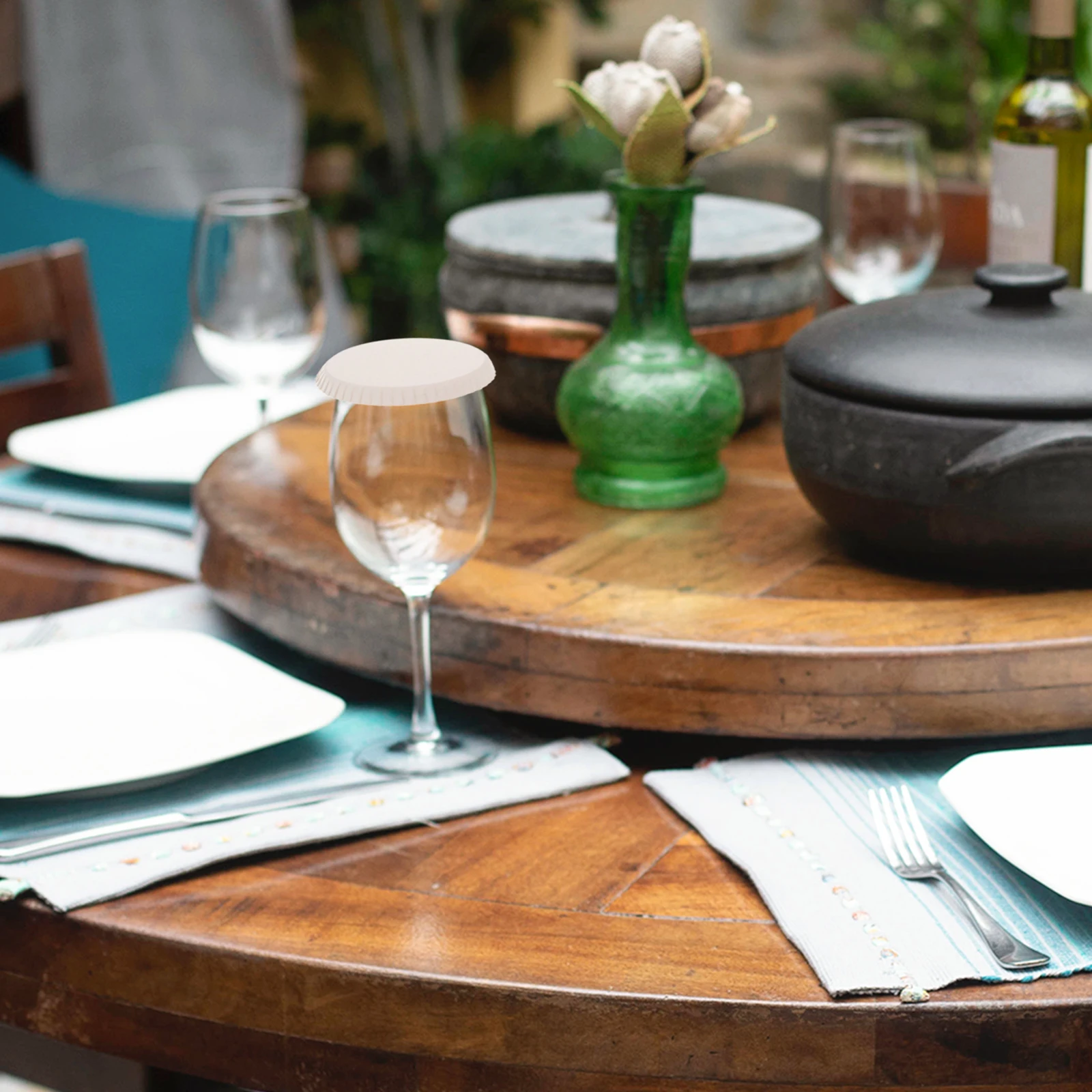 

100Pcs Disposable Paper Cup Lids Paper Covers Safe Material Ideal for Hot Cold Beverages Coffee Tea Disposable Cup Covers