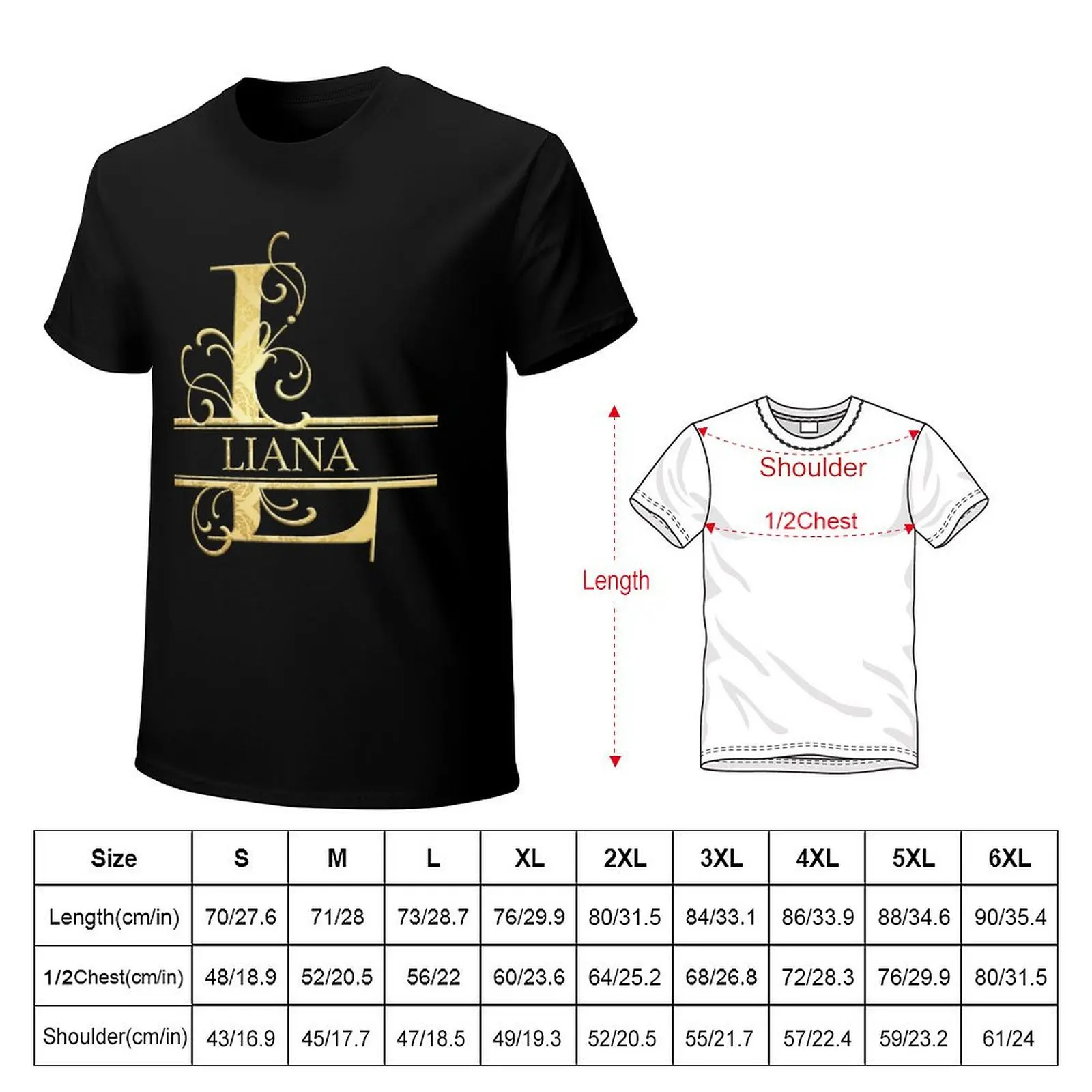 Liana Name - Monogram Letter L The Liana Name Gift For Liana T-Shirt man t shirts for men T-Shirt