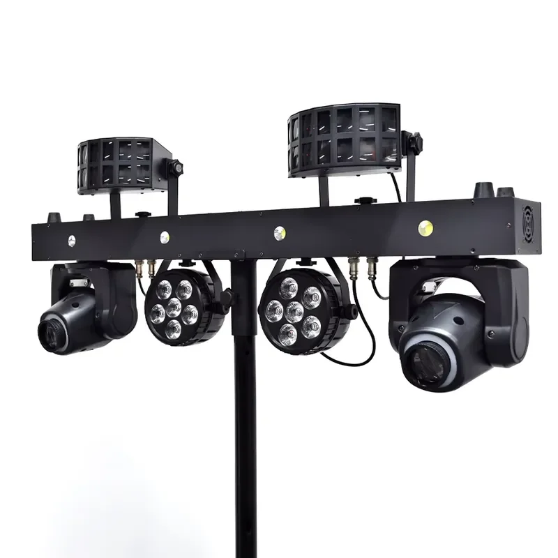 Portable 2x30W LED PAR Light With Stand Beam Moving Head Stage Lighting For DJ Disco Party DMX512 Control Mode