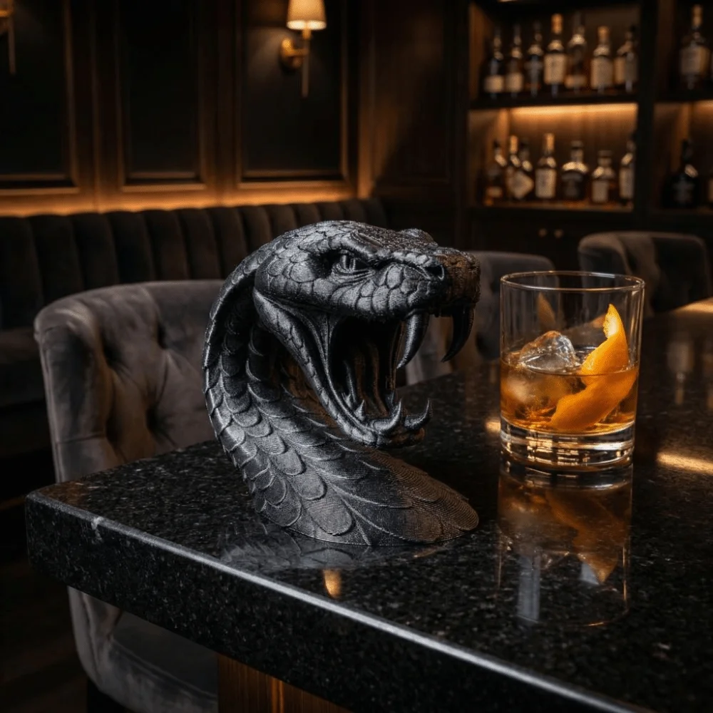 

Funny Snakehead Ornaments Decorations Creative 3D Printing Ornaments Multi-functional Halloween Desktop Accessory Home Decor