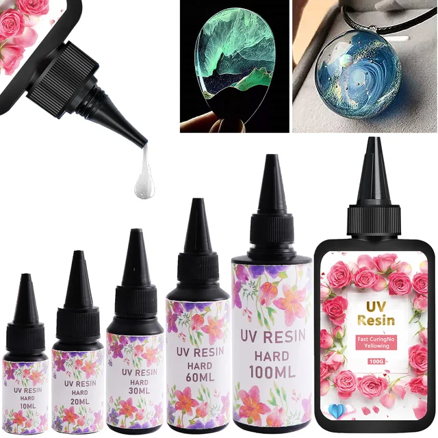 Żywica UV przezroczysta, twarda, ulepszona, krystalicznie czysta żywica epoksydowa w górę Premixed UV Cure Resin do tworzenia biżuterii rzemieślniczej