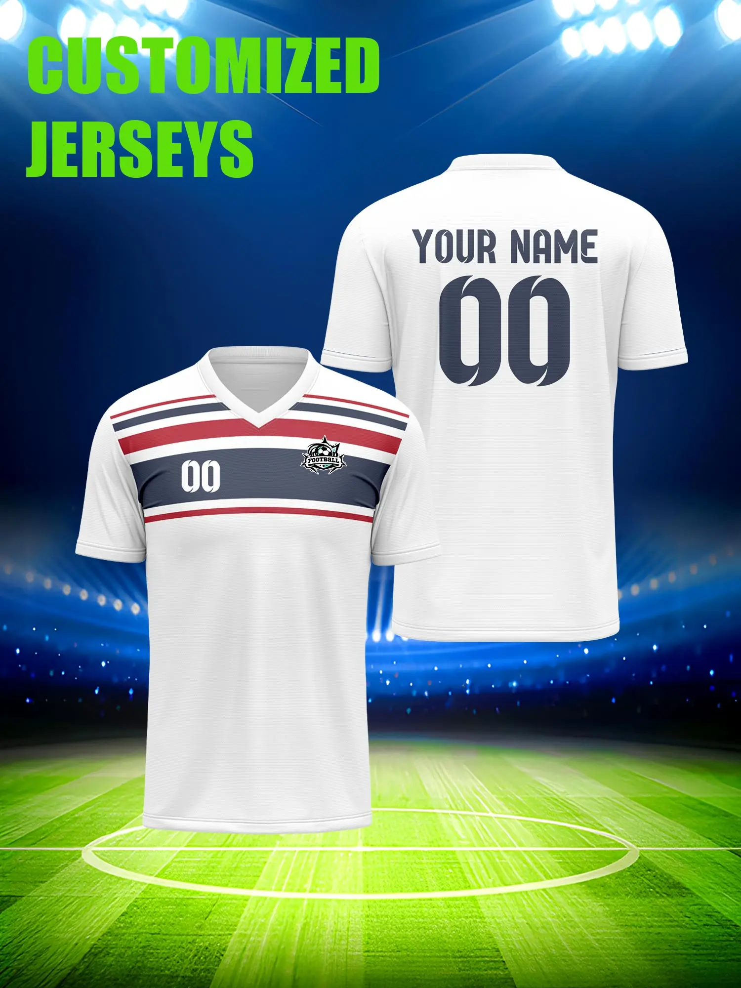 

Футболка для футбола с индивидуальным изображением, номером и именем, летняя, дышащая, из сетчатой ткани, спортивная.