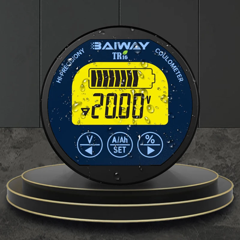 Nowy TR16 8-120V wodoodporny akumulator Tester pojemności napięcie prądu wyświetlacz LCD z funkcją pamięci wielofunkcyjny Coulometer