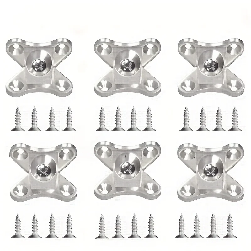 6 Sets of Zinc Alloy Butterfly Angle Bracket, Removable Angle Bracket, with Screw - Support Connectors for Furniture,
