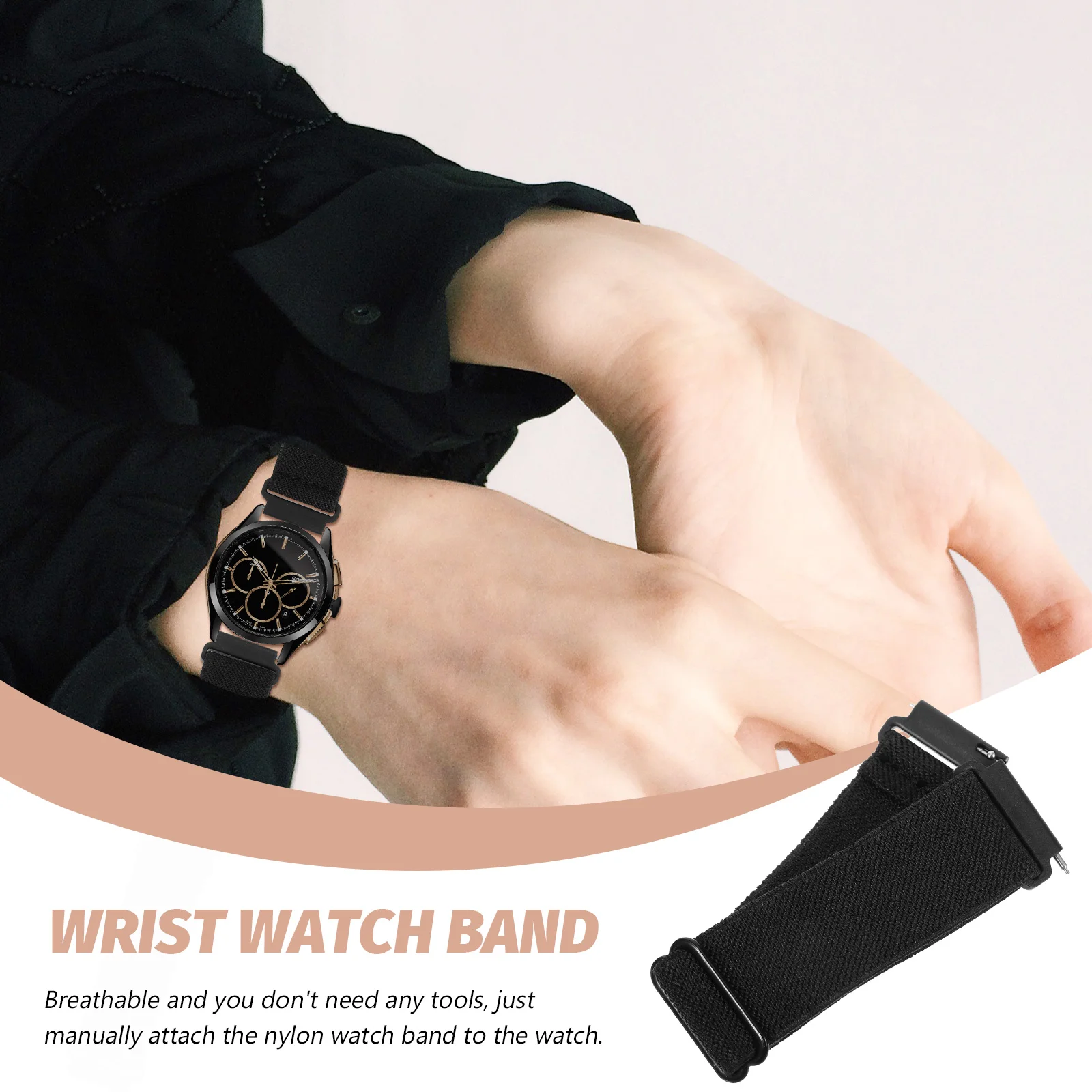Watch Band Nylon Watch Strap Fashion Watchband Wrist Watch Band Compatible with GT3/ Buds watchband replacement