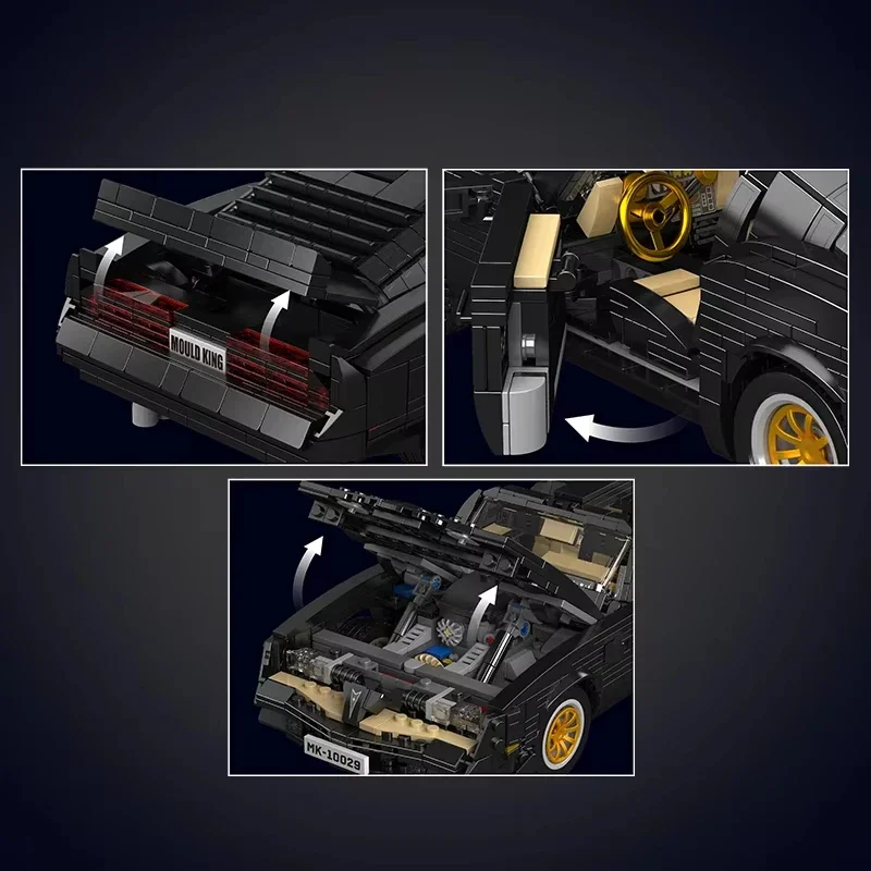 ألعاب سيارات تقنية من قالب KING The Black Firebird Sport Racing Car بنة تجميع نموذج سيارة للأطفال هدية عيد الميلاد للأولاد