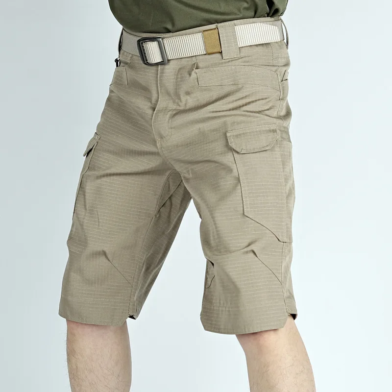 Short cargo imperméable pour homme, pantalon d'entraînement et de randonnée, poches multicam, uniforme militaire, vêtements de travail courts, fête d'été, 7 adt