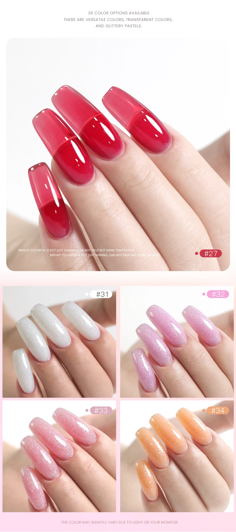 AS Schmerzfreies Natürliches Aufbaugel für Nägel TPO-Frei Selbstnivellierendes Gel für Nagelverlängerung Rosa Lack UV-LED-Gel – Detail 8