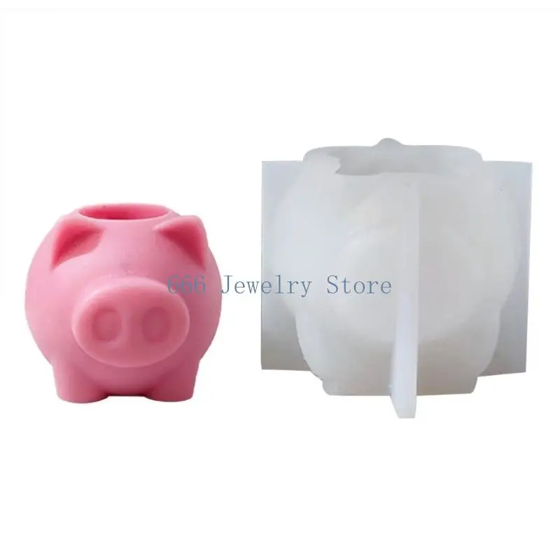 

F2TD Big Nose Pig Holder Resin Molds Tray Silicone Molds for Resin Epoxy Casting Mold for DIY Candlestick Jewelry