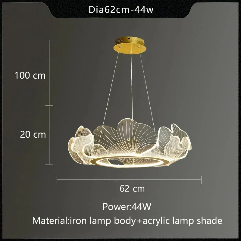 Minimal Flowers Modern LED Pendant Light Acrylic Ring Highlight Chandeliers Lamp Home Decor Bedroom Living Room Hanging Fixtures