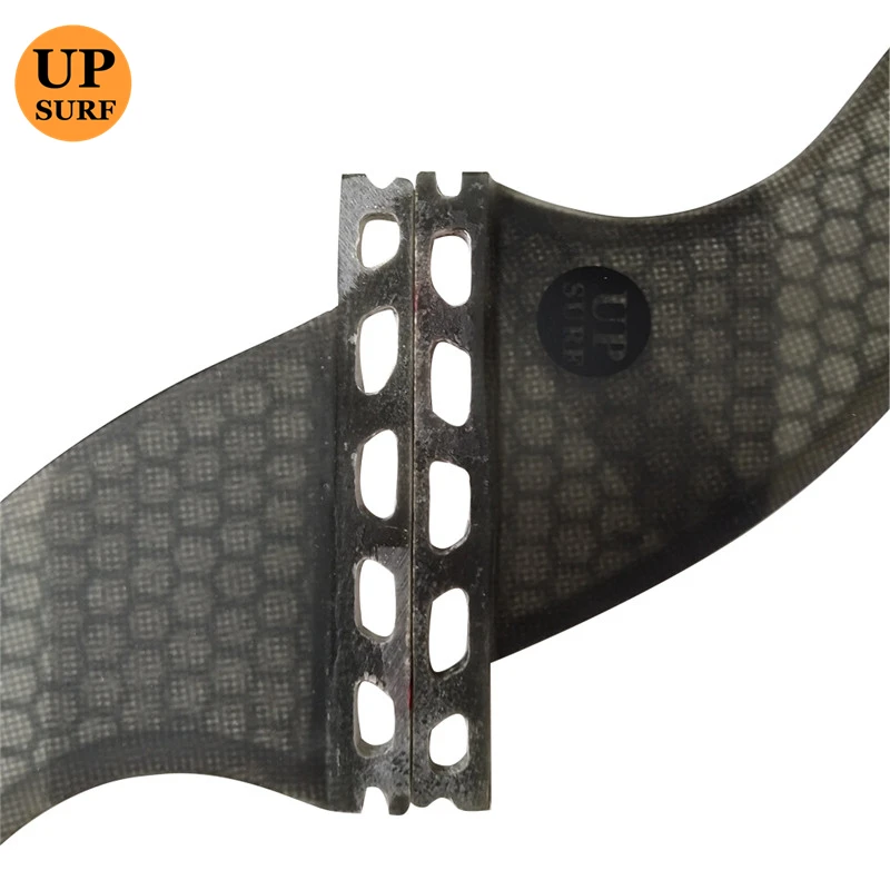 Upsurf Surfplank Fin Future Maat M+GL Grijze Kleur Quad Fin Glasvezel Honingraat Enkele Tabs Fin Sup Accessoires