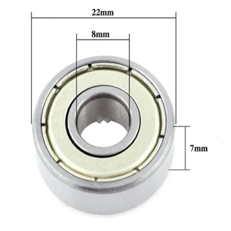 High quality 10pcs ABEC-5 608ZZ Deep groove ball bearing 608 ball Bearing 608 2Z metal Sealed 608 608Z 608ZZ 8*22*7MM