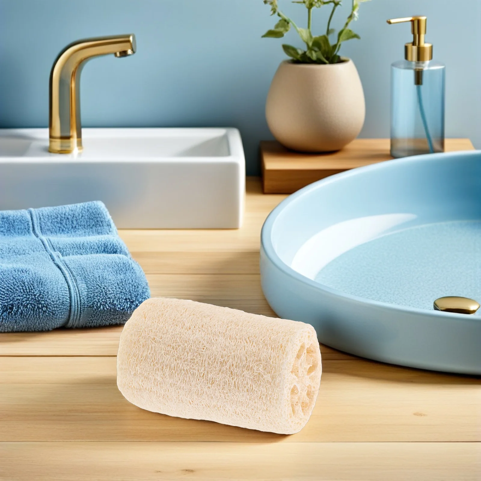 

8 Pcs Loofah Bath Wipe Kitchen Dish Scrubber Natural Back Sponge Brush Shower Sponges